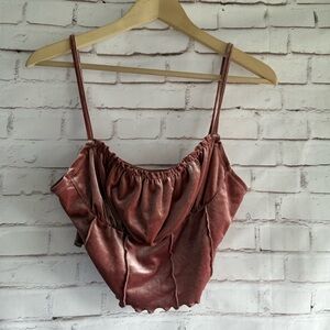 SHEIN‎ Pink Ruched Camisole Top